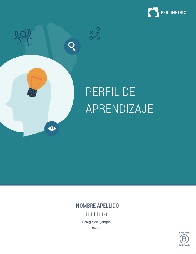 Ejemplo de reporte de resultados de Test de Perfil de Aprendizaje