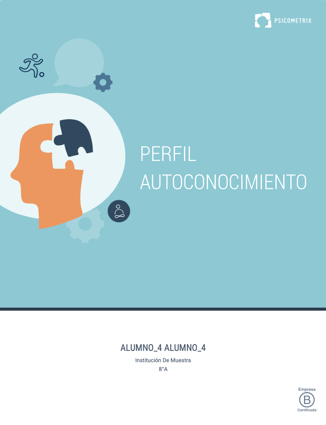 Ejemplo de reporte de resultados de Test de Autoconocimiento